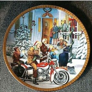 Harley-davidson 2000 holiday plate “a harley christmas carol” 8 1/2 inch